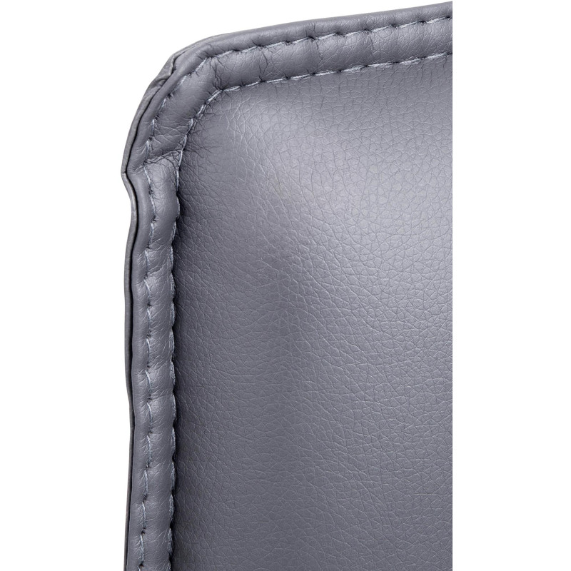 Fauteuil de table moderne avec accoudoirs en Polyuréthane Gris Métal Argenté Seamus - 7