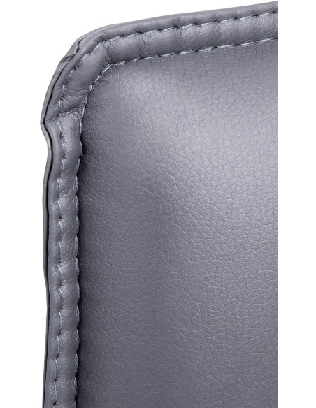 Fauteuil de table moderne avec accoudoirs en Polyuréthane Gris Métal Argenté Seamus - 7