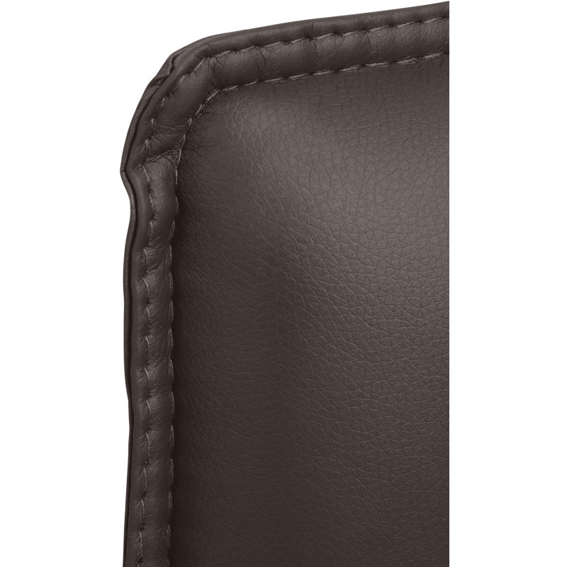 Fauteuil de table moderne avec accoudoirs en Polyuréthane Marron Métal Argenté Seamus - 7