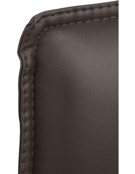 Fauteuil de table moderne avec accoudoirs en Polyuréthane Marron Métal Argenté Seamus - 7