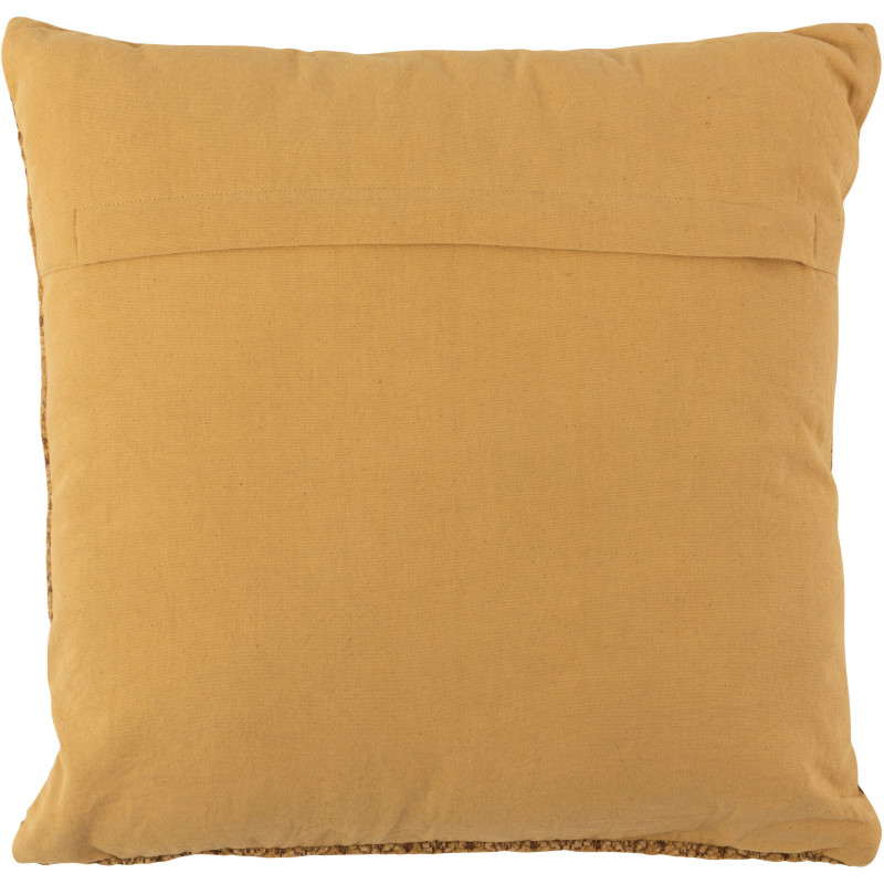 Coussin Carré Brilva 50x50 en Coton Ocre Motif ethnique - 2