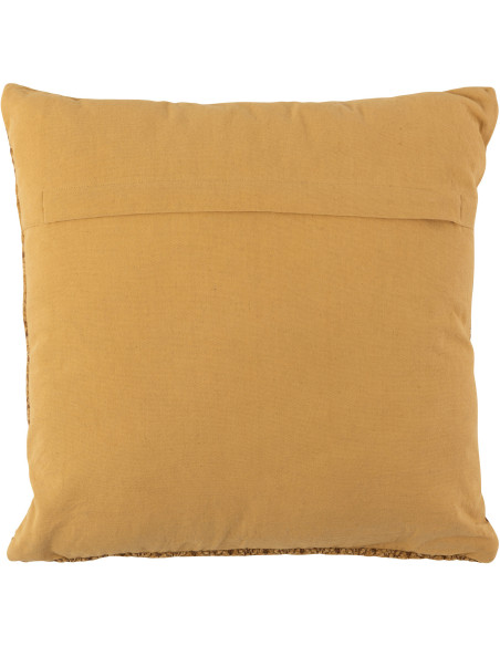 Coussin Carré Brilva 50x50 en Coton Ocre Motif ethnique - 2