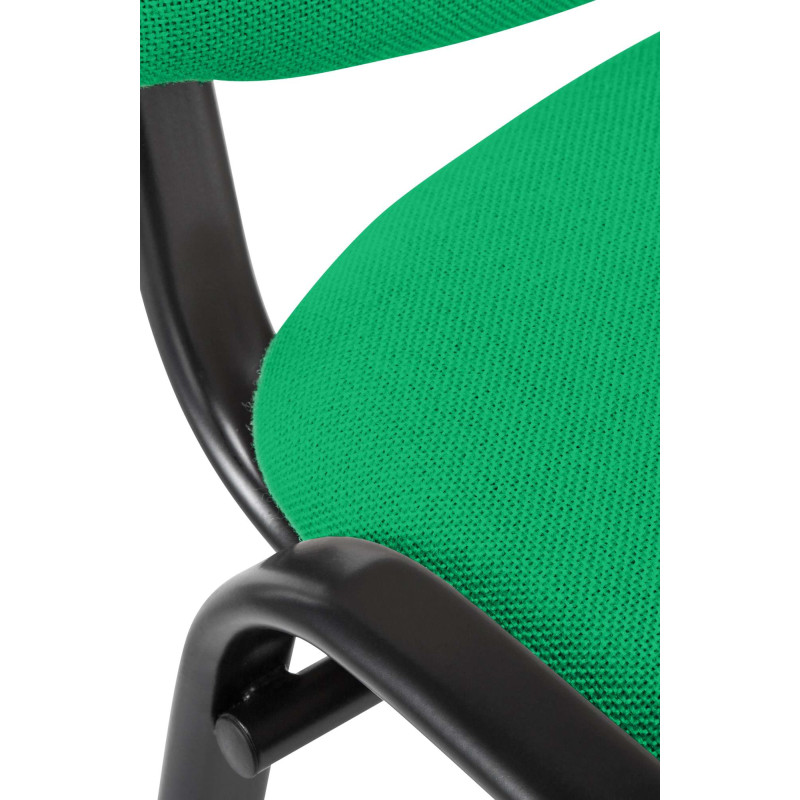 Chaise moderne en Tissu Vert Métal Noir Aliora - 1