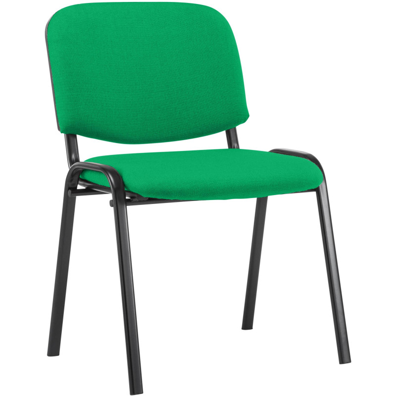 Chaise moderne en Tissu Vert Métal Noir Aliora - 2