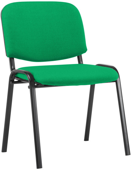 Chaise moderne en Tissu Vert Métal Noir Aliora - 2