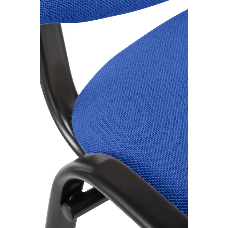 Chaise moderne en Tissu Bleu Métal Noir Aliora - 2