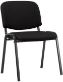 Chaise moderne en Tissu Noir Métal Noir Aliora