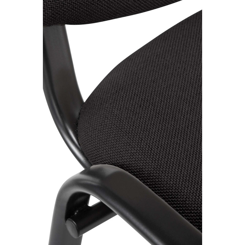 Chaise moderne en Tissu Noir Métal Noir Aliora - 2