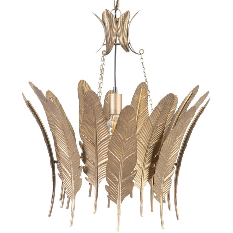 Suspension originale Plumes Diamètre 55 cm en Métal Doré Selvan - 1