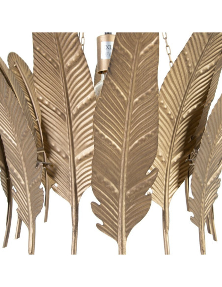 Suspension originale Plumes Diamètre 55 cm en Métal Doré Selvan - 4