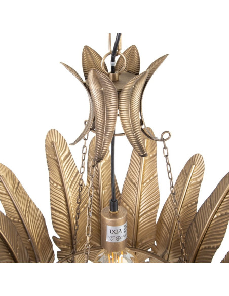 Suspension originale Plumes Diamètre 55 cm en Métal Doré Selvan - 5