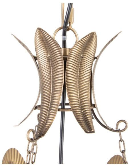 Suspension originale Plumes Diamètre 55 cm en Métal Doré Selvan - 6