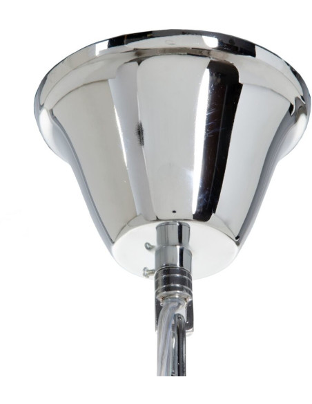 Grande suspension design 10 lampes Diamètre 80 cm en Métal Argenté Xelvin - 2