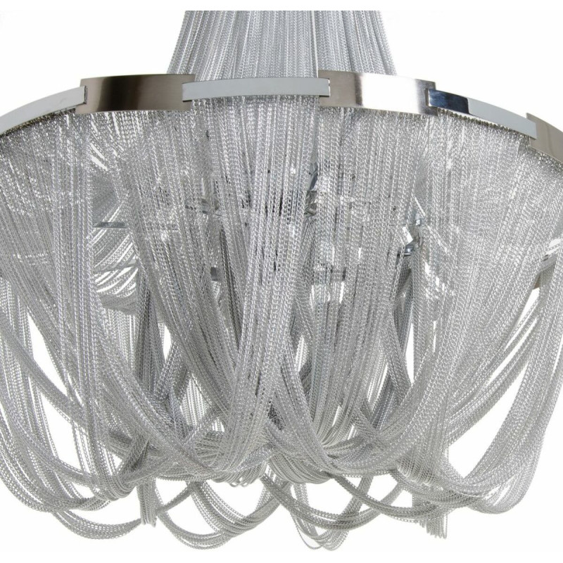 Grande suspension design 10 lampes Diamètre 80 cm en Métal Argenté Xelvin - 3