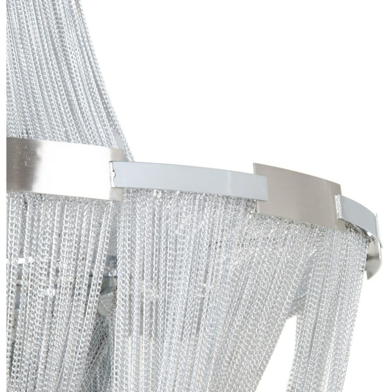Grande suspension design 10 lampes Diamètre 80 cm en Métal Argenté Xelvin - 4