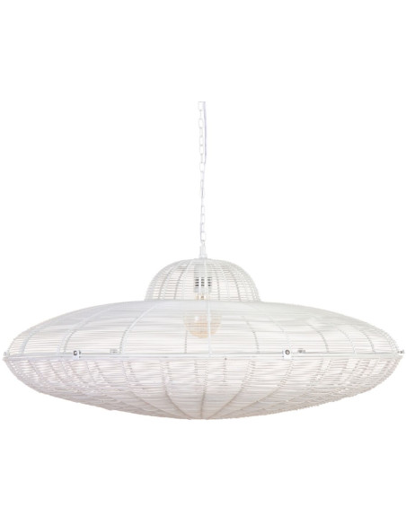 Grande suspension moderne Diamètre 80 cm en Métal Blanc Avenor - 1