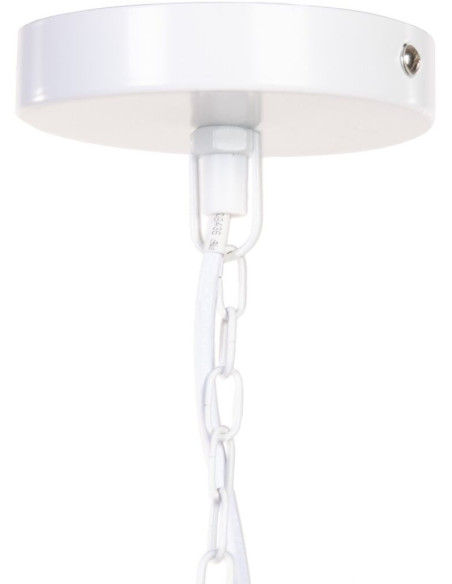 Grande suspension moderne Diamètre 80 cm en Métal Blanc Avenor - 2