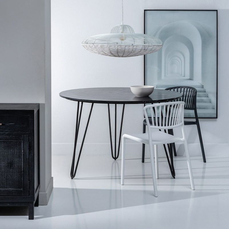 Grande suspension moderne Diamètre 80 cm en Métal Blanc Avenor - 6