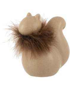 Statuette déco Écureuil Nutty en Porcelaine Marron - 1