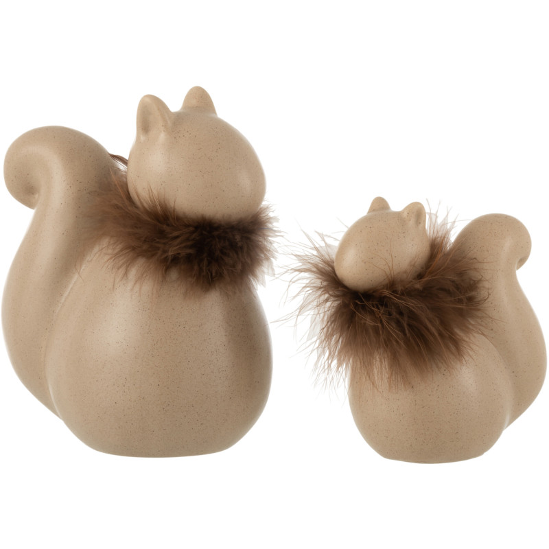 Statue déco Écureuil Nutty en Porcelaine Marron - 2