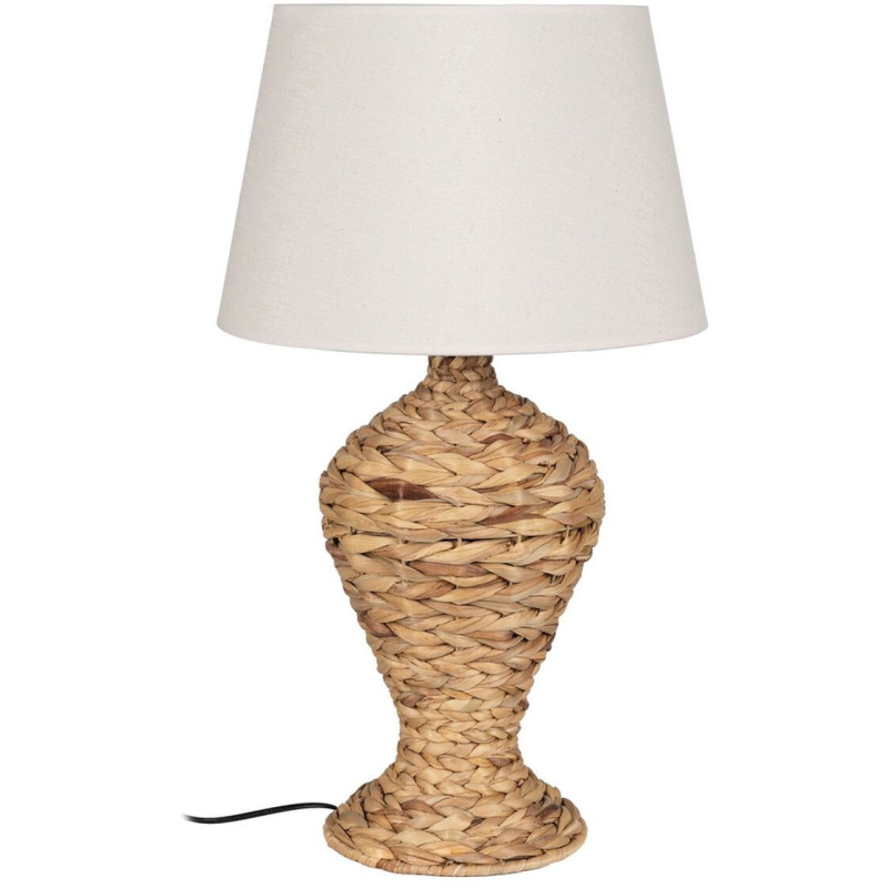 Grande lampe à poser originale Hauteur 69 cm en Fibre Naturel Lin Beige Ronira - 1