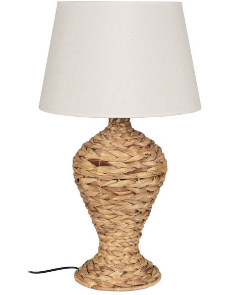 Grande lampe à poser originale Hauteur 69 cm en Fibre Naturel Lin Beige Ronira - 1