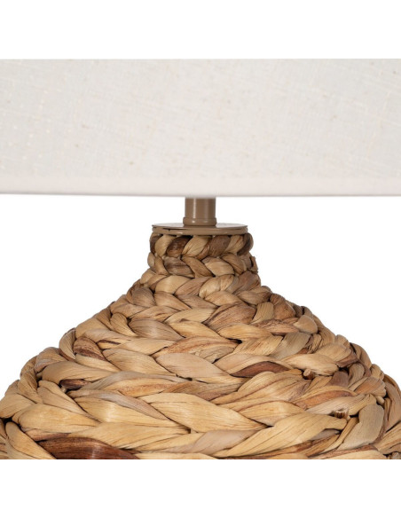 Grande lampe à poser originale Hauteur 69 cm en Fibre Naturel Lin Beige Ronira - 3