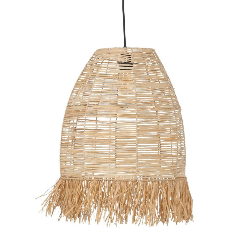 Suspension bohème Diamètre 43 cm en Raphia Naturel Avec franges Arelia - 1