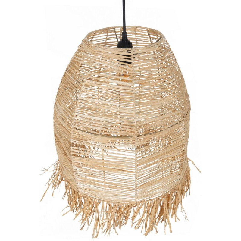 Suspension bohème Diamètre 43 cm en Raphia Naturel Avec franges Arelia - 2