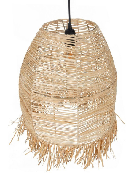 Suspension bohème Diamètre 43 cm en Raphia Naturel Avec franges Arelia - 2