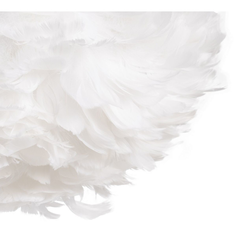 Suspension moderne Diamètre 40 cm en Plume Blanc Lorian - 2