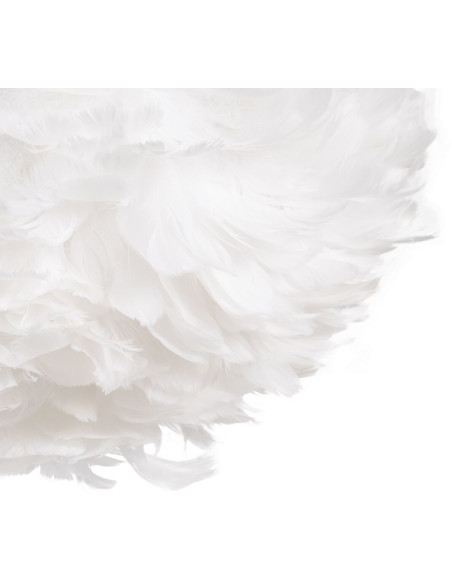 Suspension moderne Diamètre 40 cm en Plume Blanc Lorian - 2