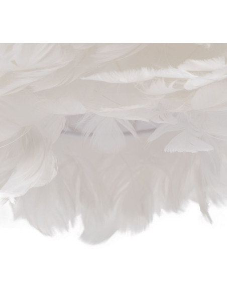 Suspension moderne Diamètre 40 cm en Plume Blanc Lorian - 3