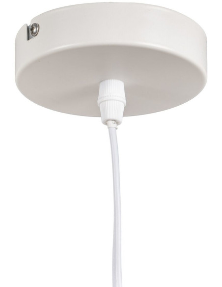 Suspension moderne Diamètre 40 cm en Plume Blanc Lorian - 7