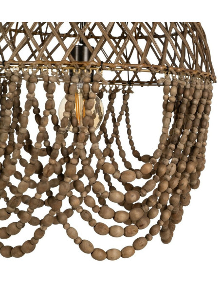 Suspension originale Perles Diamètre 47 cm en Bois Rotin Naturel Joriel - 2