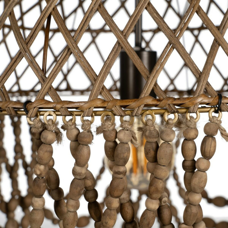 Suspension originale Perles Diamètre 47 cm en Bois Rotin Naturel Joriel - 3
