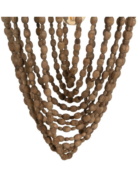 Suspension originale Perles Diamètre 39 cm en Bois Rotin Naturel Tirian - 2