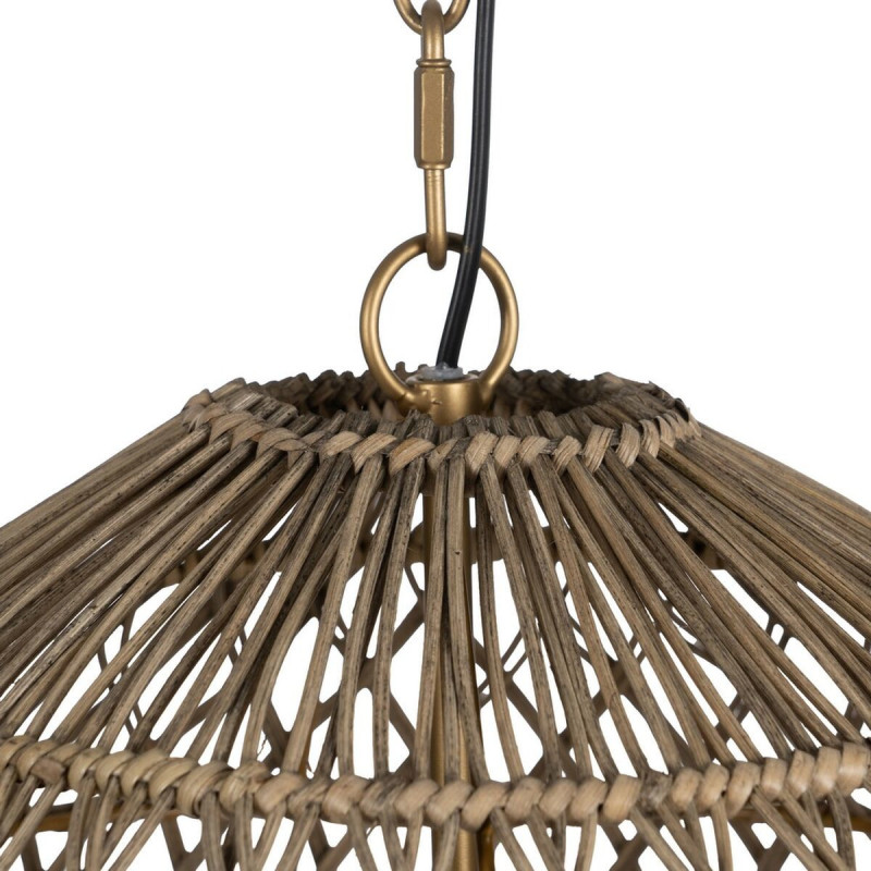 Suspension originale Perles Diamètre 39 cm en Bois Rotin Naturel Tirian - 5