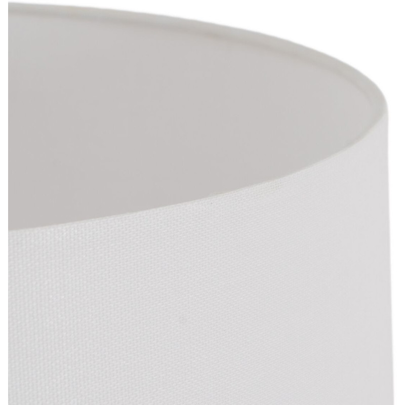 Grande lampe à poser moderne Hauteur 76 cm en Verre Noir Métal Doré Lin Blanc Zorine - 2