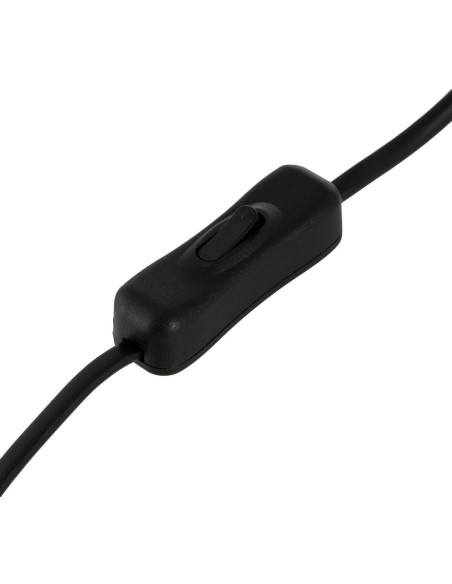 Grande lampe à poser moderne Hauteur 76 cm en Verre Noir Métal Doré Lin Blanc Zorine - 7