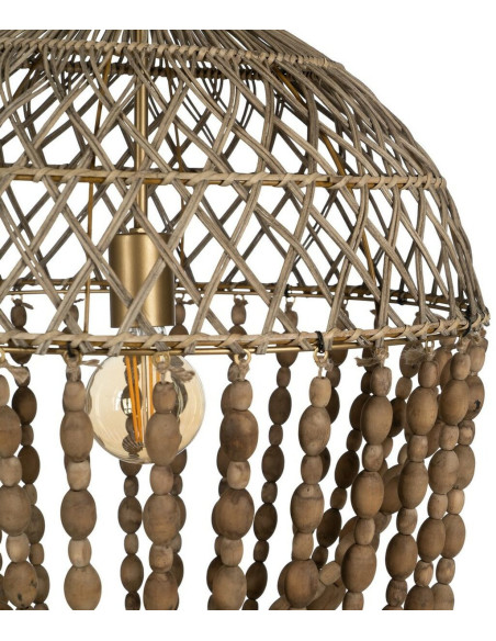 Suspension originale Perles Diamètre 47 cm en Bois Rotin Naturel Selion - 2