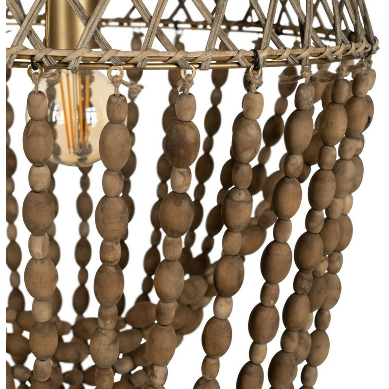 Suspension originale Perles Diamètre 47 cm en Bois Rotin Naturel Selion - 4