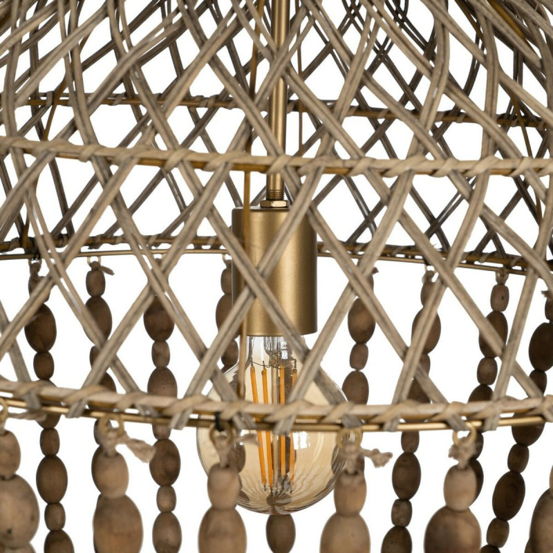 Suspension originale Perles Diamètre 47 cm en Bois Rotin Naturel Selion - 5