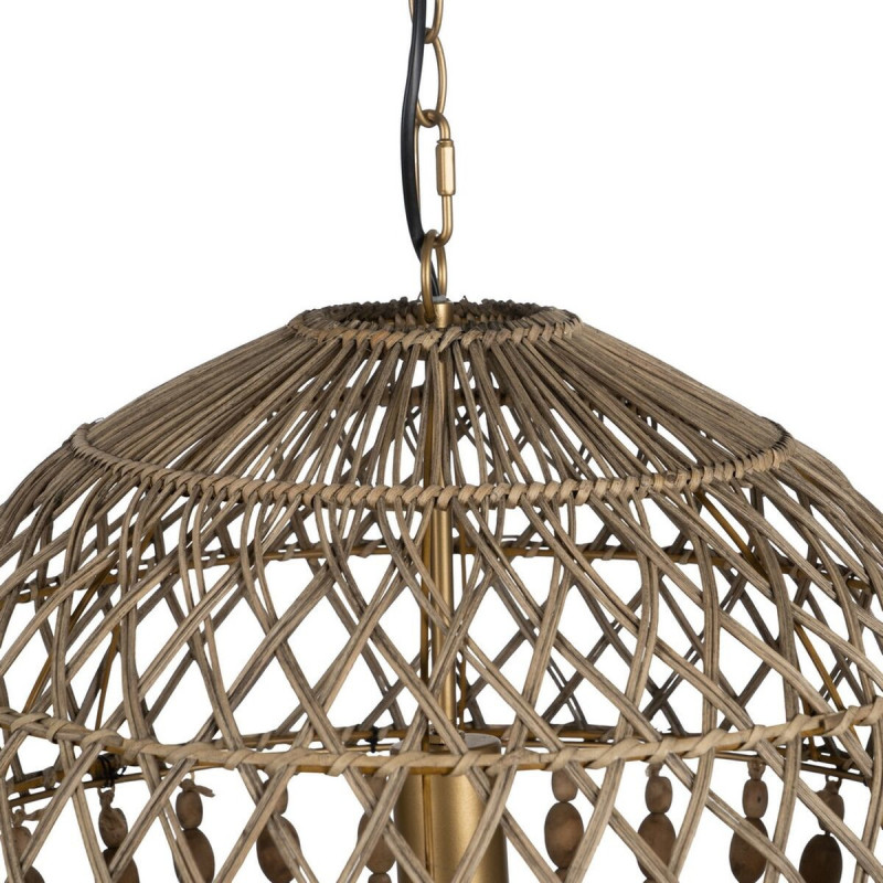 Suspension originale Perles Diamètre 47 cm en Bois Rotin Naturel Selion - 6