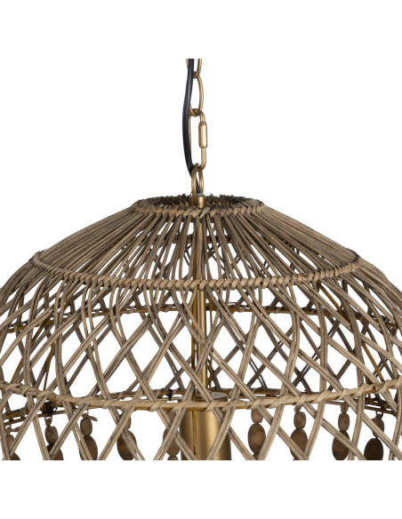 Suspension originale Perles Diamètre 47 cm en Bois Rotin Naturel Selion - 6