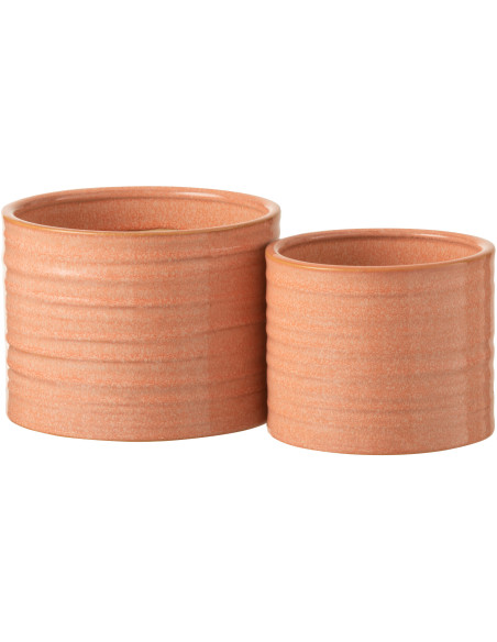 Cache-pot Diamètre 17 cm Valentina en Céramique Pamplemousse - 2