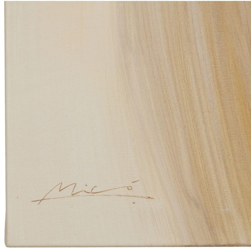 Grande toile imprimée et peinte Chien Levrette 120x120 Runa - 4