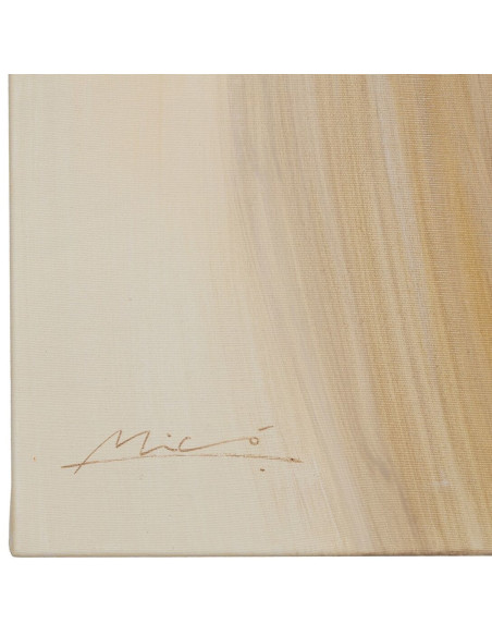 Grande toile imprimée et peinte Chien Levrette 120x120 Runa - 4