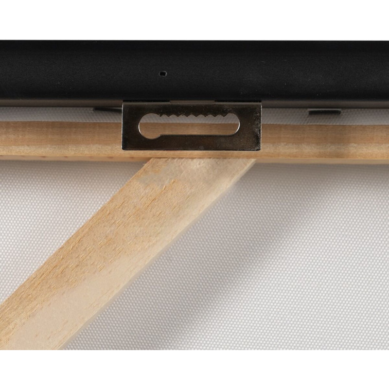 Grande toile imprimée et peinte Motif ville 120x80 Cadre bois argenté Nira - 5