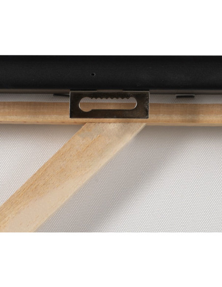 Grande toile imprimée et peinte Motif ville 120x80 Cadre bois argenté Nira - 5